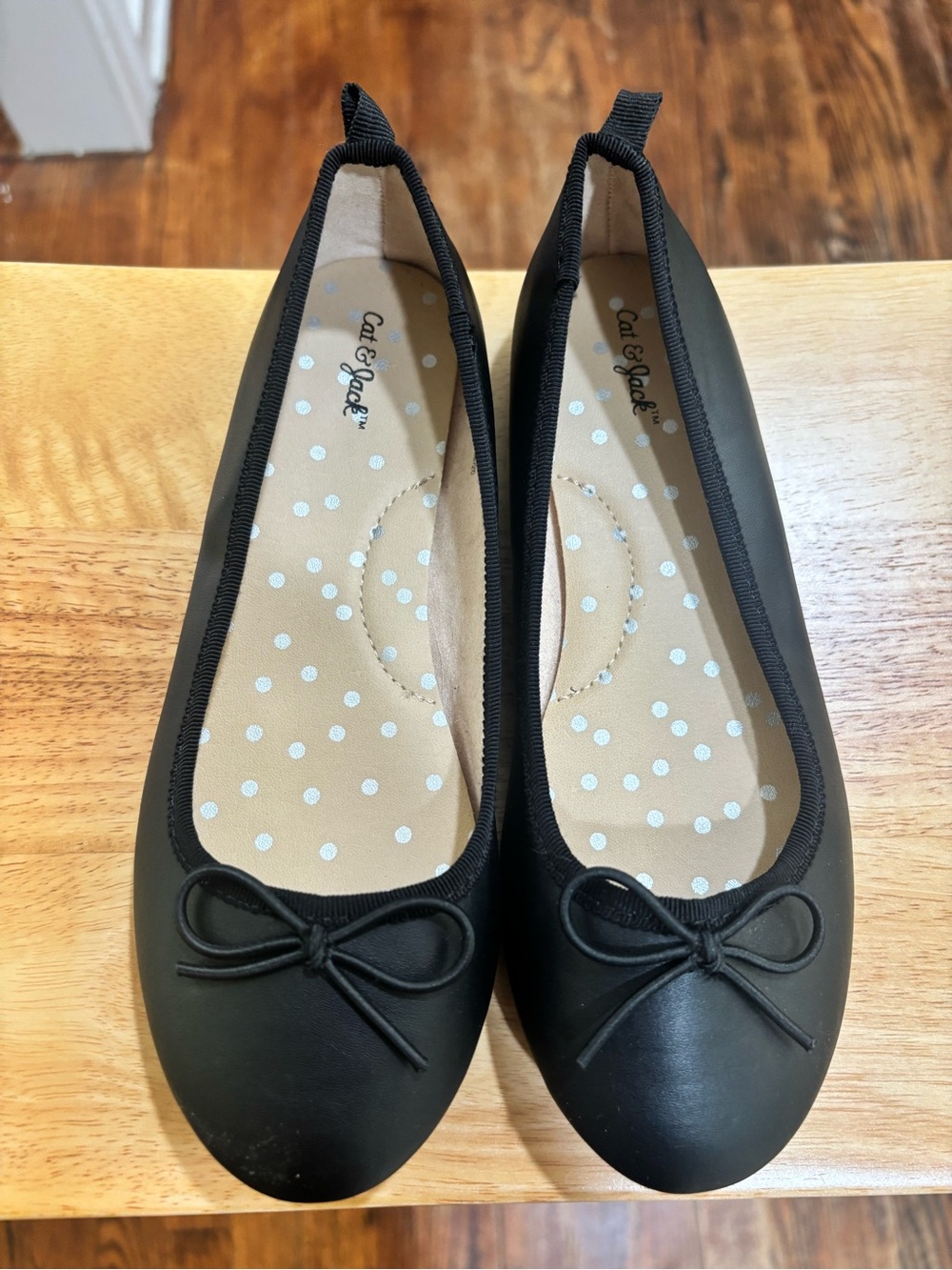 Cat & Jack Black Bow Ballet Flats